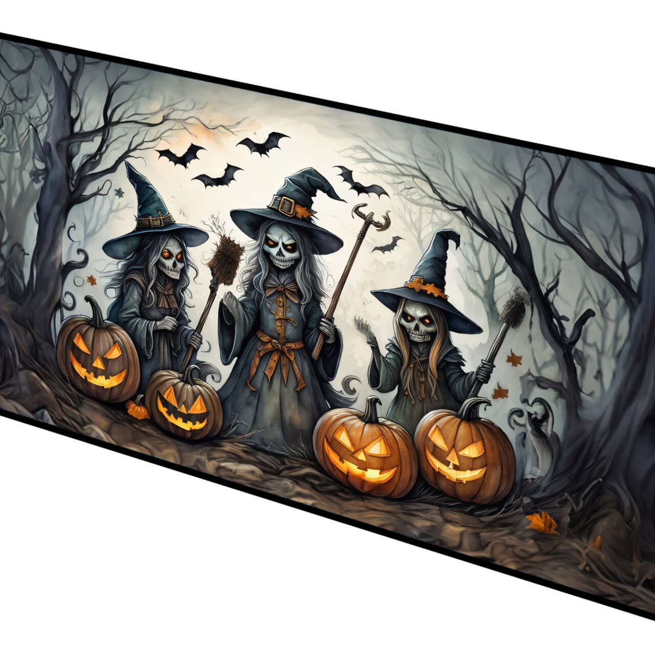 Edge Collections - 28" x 58" - Multicolor - Outdoor Indoor Halloween Runner Mat Decorative Use - 1 Piece